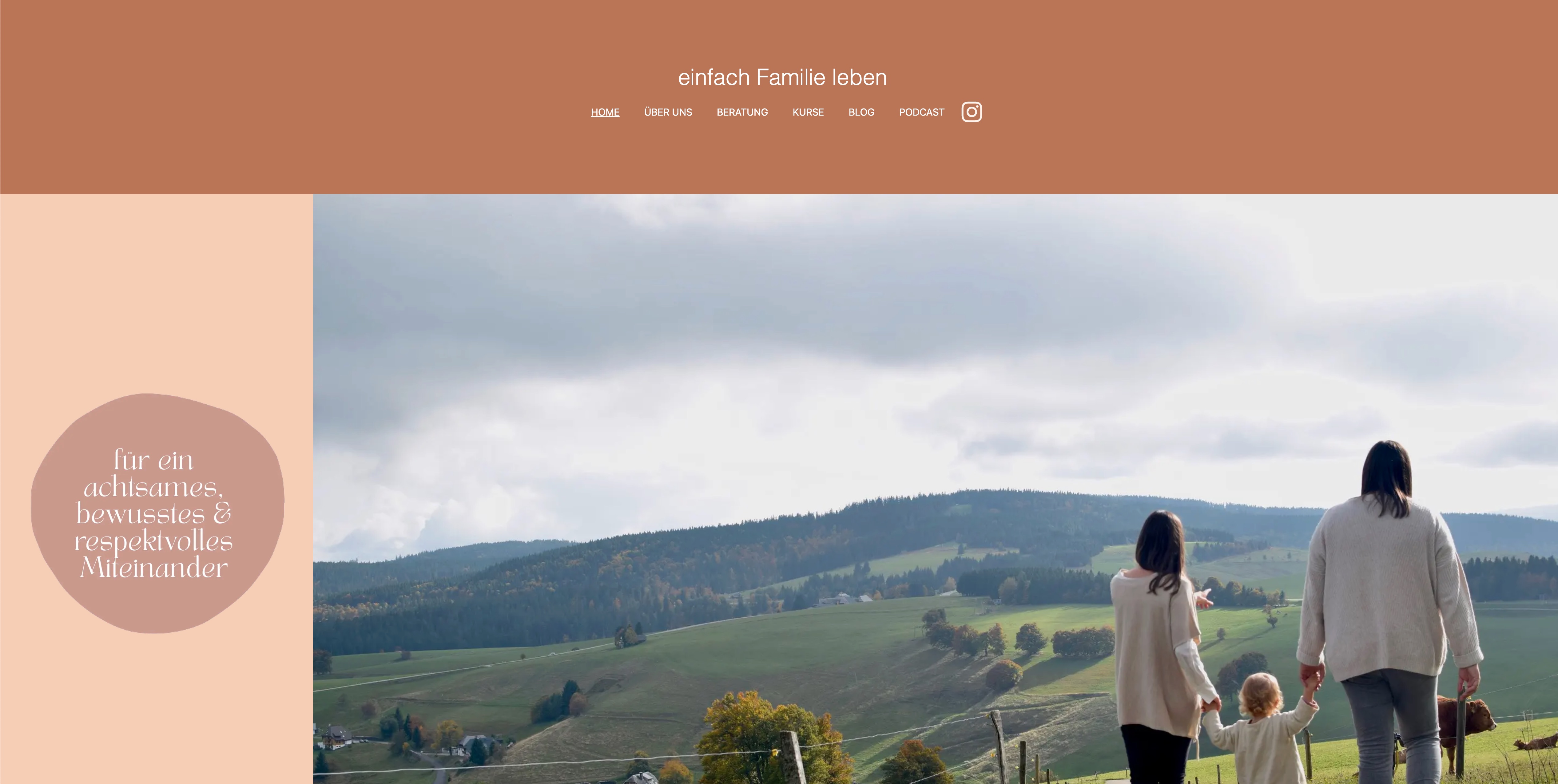 Einfach Familie Leben website screenshot